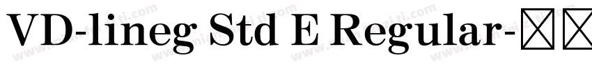 VD-lineg Std E Regular字体转换